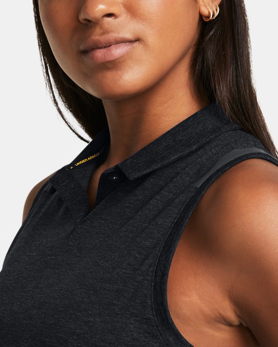 Women's Curry Splash Sleeveless Polo in Black image number 2